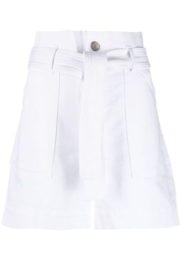 P.A.R.O.S.H. paperbag-waist shorts - Weiß