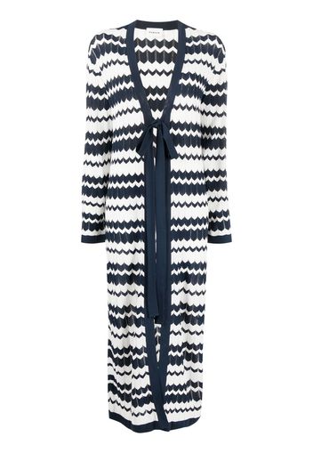 P.A.R.O.S.H. zig-zag patterned knit cardigan - Blau