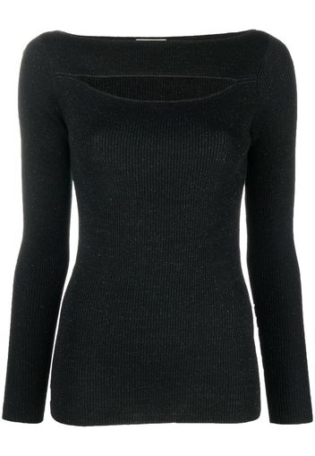 P.A.R.O.S.H. cut-out wool-blend jumper - Schwarz