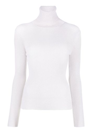 P.A.R.O.S.H. ribbed-knit roll neck sweater - Nude