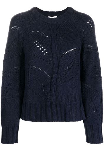 P.A.R.O.S.H. Gerippter Pullover mit Lochmuster - Blau