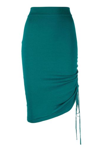 P.A.R.O.S.H. Gonna Arricci asymmetric-ruched skirt - Grün