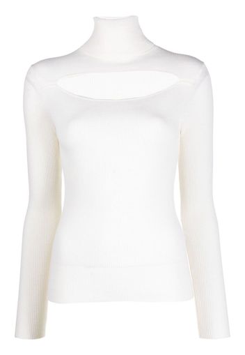 P.A.R.O.S.H. cut-out roll-neck jumper - Weiß