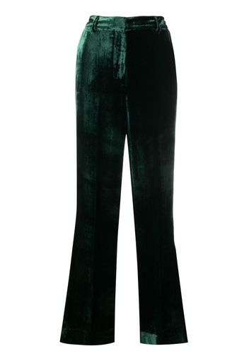 P.A.R.O.S.H. velvet wide-leg trousers - Grün