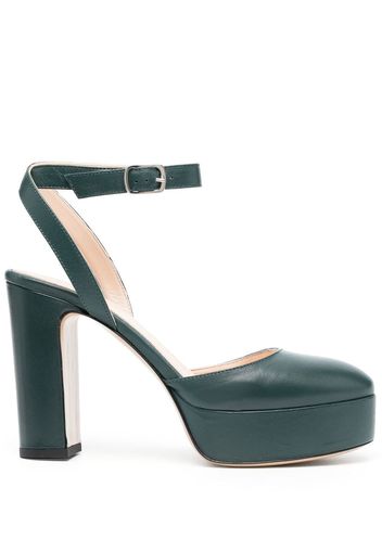 P.A.R.O.S.H. 115mm heeled leather pumps - Grün