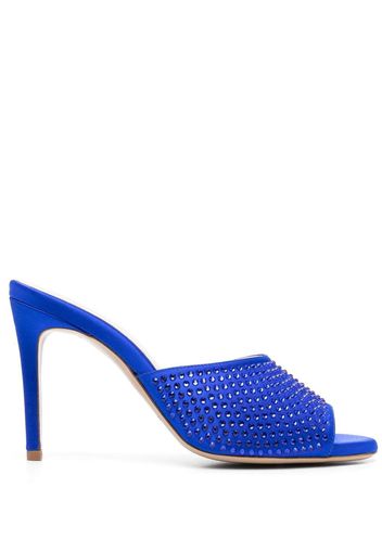 P.A.R.O.S.H. 110mm crystal-embellished mules - Blau