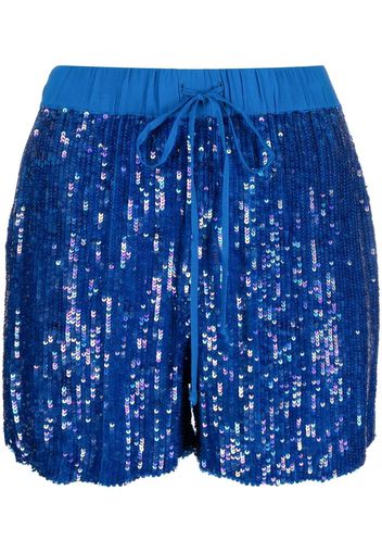 P.A.R.O.S.H. sequin-embellished drawstring shorts - Blau