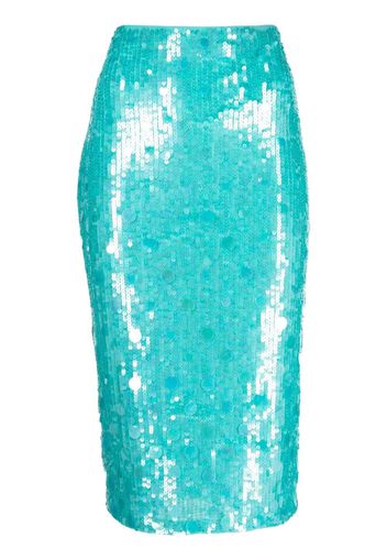 P.A.R.O.S.H. sequin embellished pencil skirt - Blau