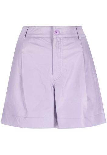 P.A.R.O.S.H. high-waist leather shorts - Violett