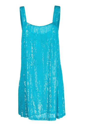 P.A.R.O.S.H. sequin-embellished shift dress - Blau