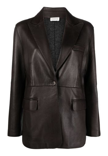 P.A.R.O.S.H. single-breasted leather blazer - Braun