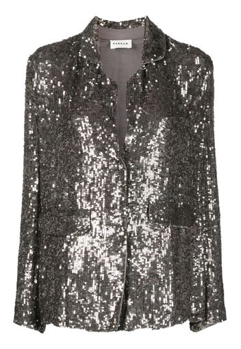 P.A.R.O.S.H. Giacca sequined single-breasted blazer - Grau