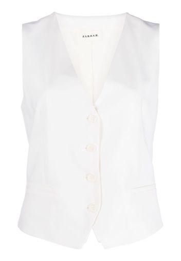 P.A.R.O.S.H. V-neck wool-blend waistcoat - Nude