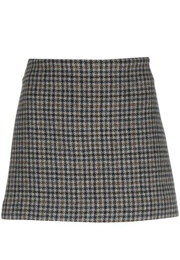 P.A.R.O.S.H. micro houndstooth-pattern miniskirt - Blau