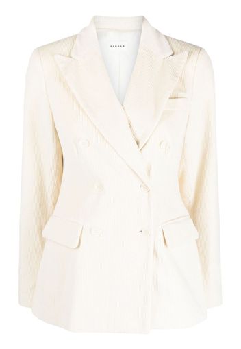 P.A.R.O.S.H. double-breasted corduroy blazer - Nude