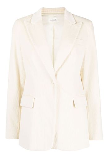 P.A.R.O.S.H. peak-lapels corduroy blazer - Nude