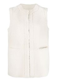 P.A.R.O.S.H. sleeveless shearling jacket - Weiß