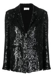 P.A.R.O.S.H. sequined single-breasted blazer - Schwarz