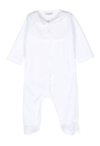 Patachou bib collar cotton babygrow - 000- WHITE