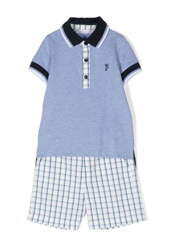 Patachou Set aus Poloshirt und Shorts - Blau