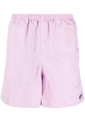 Patagonia logo-patch swim shorts - Violett