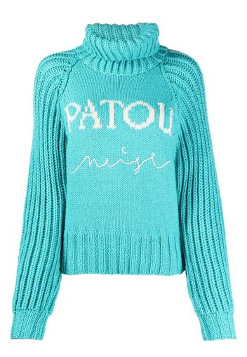 Patou intarsia-knit logo jumper - Blau