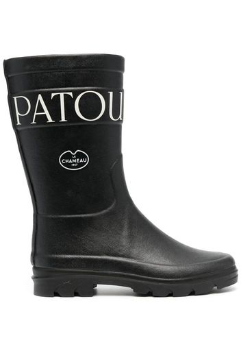 Patou x Le Chateau logo-print wellies - Schwarz