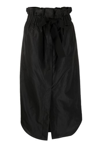 Patou Drawstring grosgrain skirt in recycled faille - Schwarz