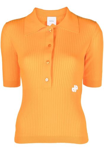 Patou knitted polo top - Orange