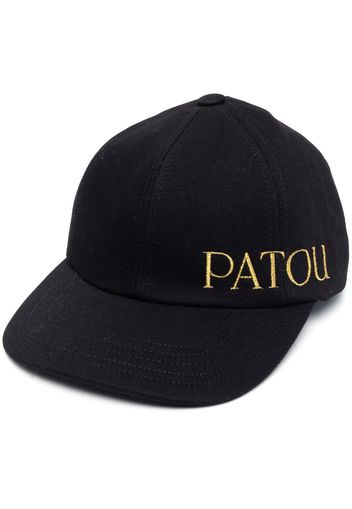 Patou embroidered-logo denim cap - Schwarz