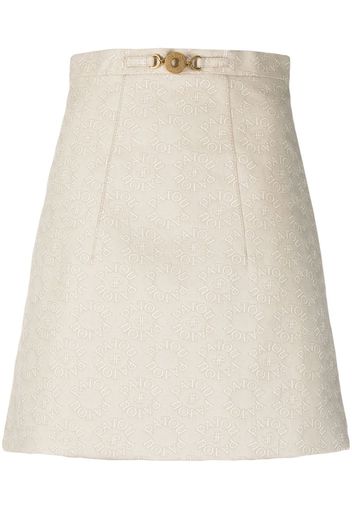 Patou medallion A-line skirt - Nude