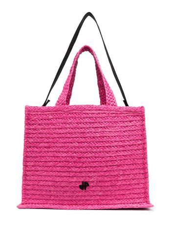 Patou JP raffia tote bag - Rosa