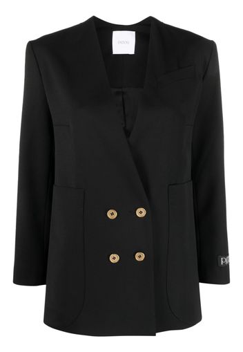 Patou double-breasted button-fastening jacket - Schwarz