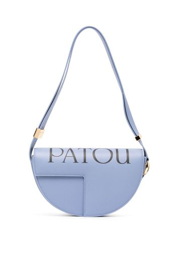 Patou Schultertasche mit Logo-Print - Blau