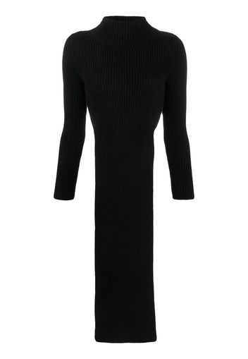 Patou cut-out detail wool knitted top - Schwarz