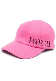 Patou embroidered-logo wool-cashmere cap - Rosa