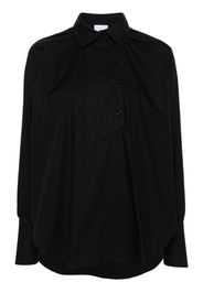 Patou batwing-sleeve poplin shirt - Schwarz