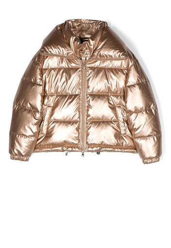 Patrizia Pepe girl zip-up puffer jacket - Nude