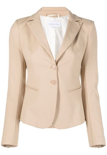 Patrizia Pepe Schmaler Blazer mit fallendem Revers - Nude