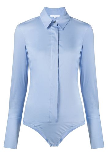 Patrizia Pepe Hemd mit integriertem Body - Blau