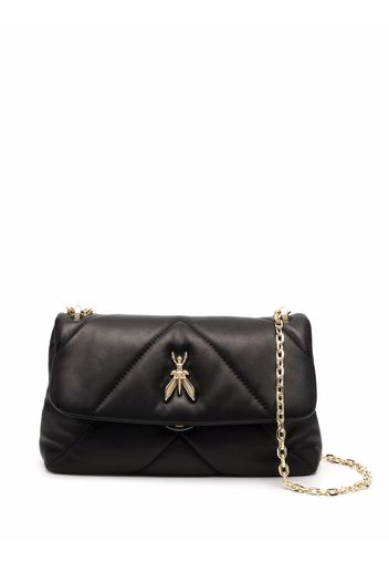 Patrizia Pepe chevron leather shoulder bag - Schwarz