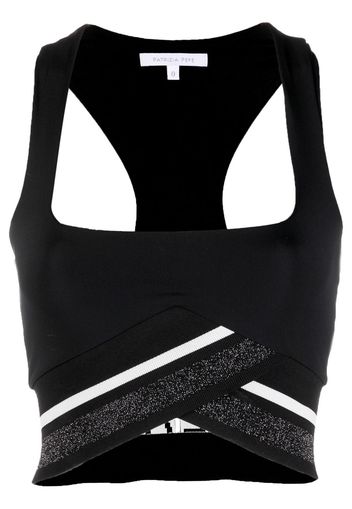 Patrizia Pepe logo crop top - Schwarz