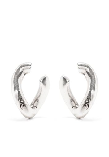 Patrizia Pepe fly hoop earrings - Silber