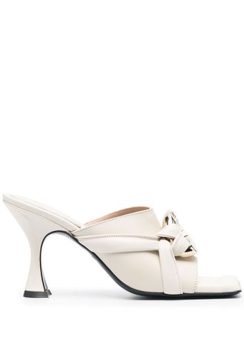 Patrizia Pepe Sabot 100mm square mules - Weiß