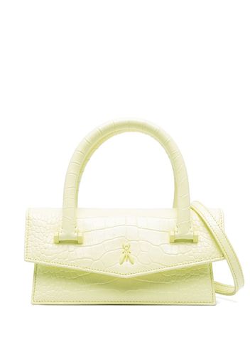 Patrizia Pepe Fly Bamby Tasche mit Kroko-Print - Grün