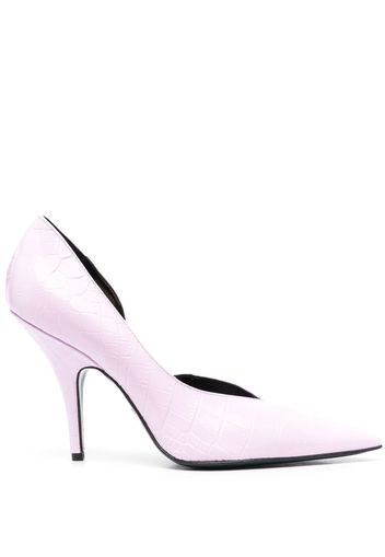 Patrizia Pepe minimal-shape leather pumps - Violett