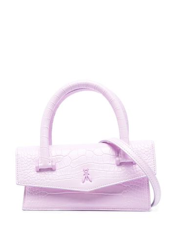 Patrizia Pepe Bambi Fly crocodile-effect bag - Violett