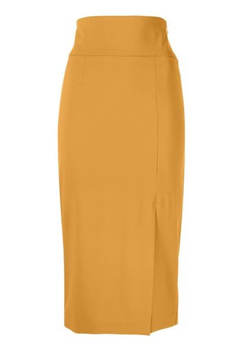 Patrizia Pepe Essential side-slit pencil skirt - Braun