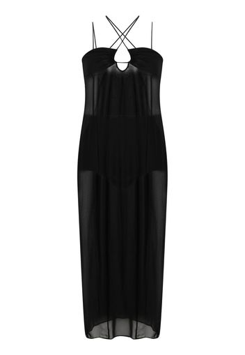 Patrizia Pepe Abito sottoveste midi dress - Schwarz