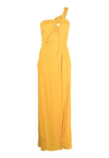 Patrizia Pepe Langes One-Shoulder-Kleid - Orange